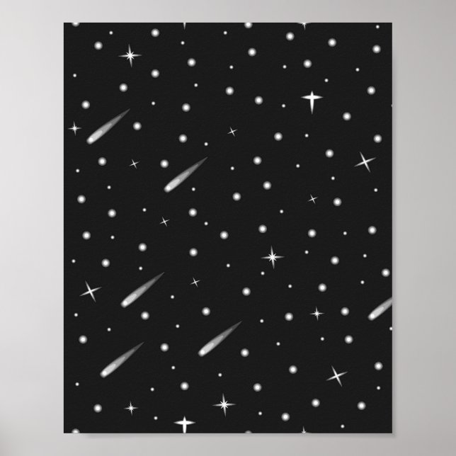 Póster Estrellas en el cielo nocturno (Frente)