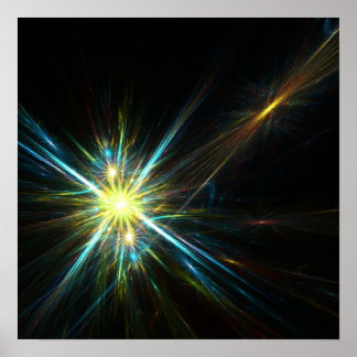Póster Estrellas fractales - Poster
