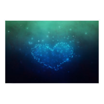 Estrellas nocturnas en forma de corazón