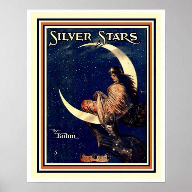 Póster Estrellas plateadas de Bohm Art Nouveau Poster 16  (Frente)