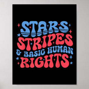 Póster Estrellas Rayas Y Derechos Humanos Básicos 4 De Ju