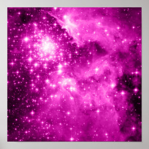 Póster Estrellas rosadas