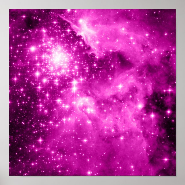 Póster Estrellas rosadas (Frente)