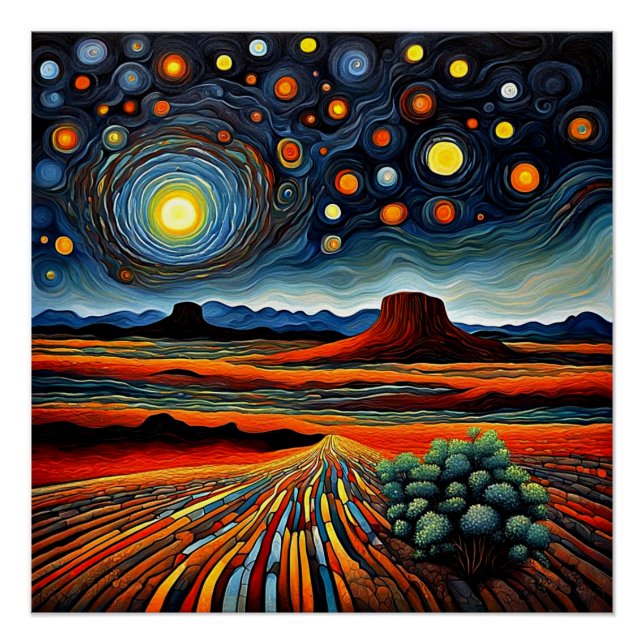 Póster Estrellas sobre el desierto (Anverso)