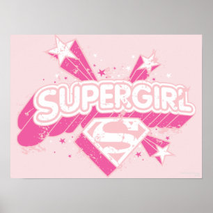 Póster Estrellas superchica y logotipo
