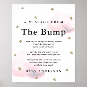 Póster Estrellas y nubes rosadas: un mensaje desde el bul