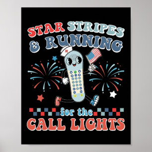 Póster Estrellas Y Tiras Corriendo Para Llamar Luces 4 De