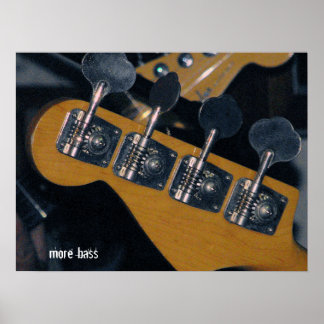 Póster estribos de sintonización de guitarra bajo