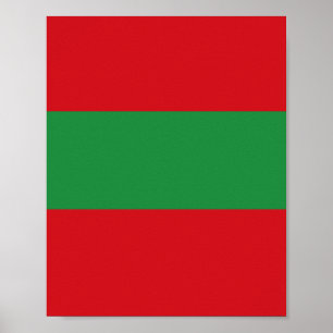 Póster Estribos rojos y verdes