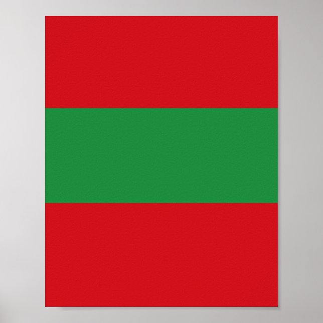 Póster Estribos rojos y verdes (Frente)