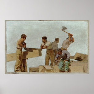 Póster Estructura de madera