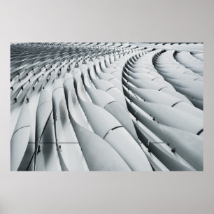 Póster Estructura del edificio blanco y gris