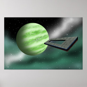 Póster Estructura desconocida dirigiéndose hacia un plane
