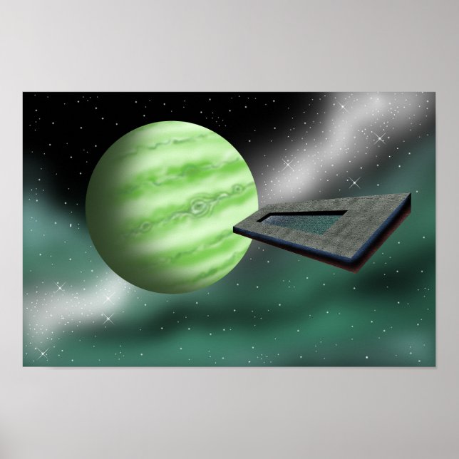 Póster Estructura desconocida dirigiéndose hacia un plane (Frente)