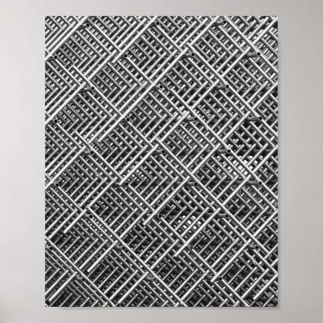 Póster Estructura Metalizado compleja (Frente)