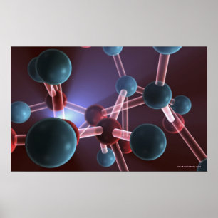 Póster Estructura molecular de la cafeína