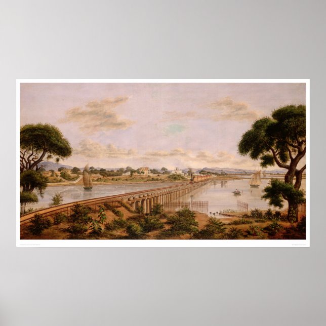 Póster Estuario de Oakland cerca del lago Merritt (1232A) (Frente)