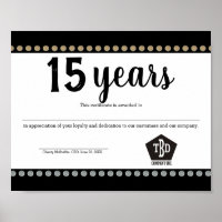 Estudia el certificado universal de aniversario de