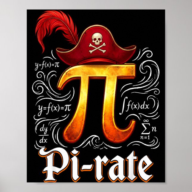 Póster Estudiante de ciencia de la tasa de Pi Profesor de (Frente)