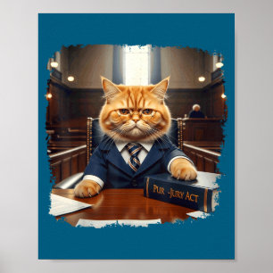 Póster Estudiante de derecho divertido meme de justicia e