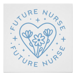 Póster Estudiante de enfermería de futuro preppy estética
