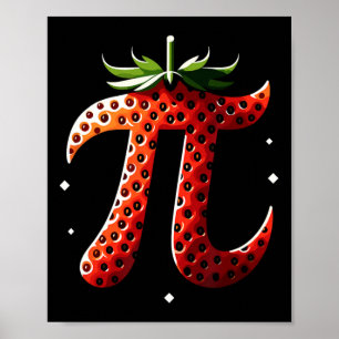 Póster Estudiante de matemáticas divertida Strawberry Pi 
