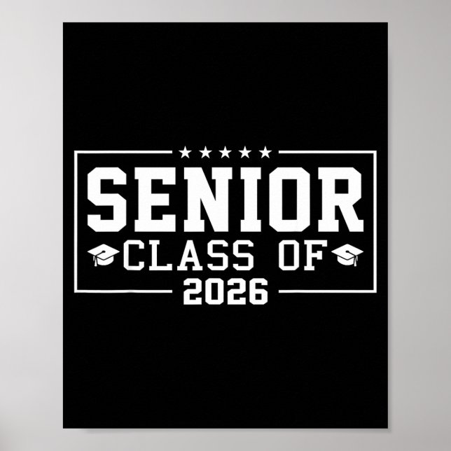 Póster Estudiante de secundaria de la clase superior de 2 (Frente)