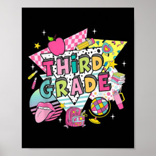 Póster Estudiante De Tercer Grado De Regreso A La Escuela