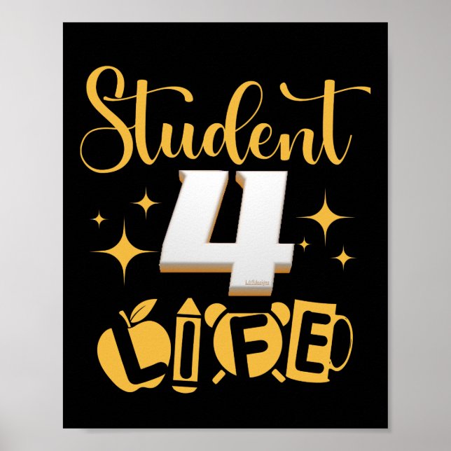 Póster ESTUDIANTE POR VIDA #Studentlife (Frente)