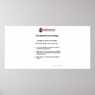 Póster Estudiante SoberDriver Poster de compromiso