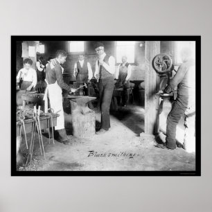 Póster Estudiantes afroamericanos de Blacksmithing 1900