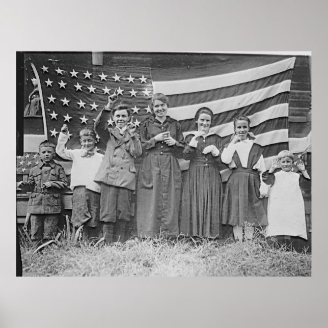 Póster Estudiantes de St. Rita en Cincinnati 1918 (Frente)
