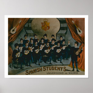 Póster "Estudiantes españoles, Universidad de Madrid" (co
