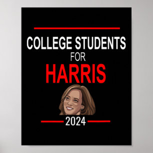 Póster Estudiantes Kamala Harris Presidente Kamala Elecci