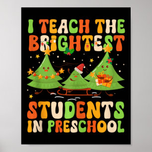 Póster Estudiantes más brillantes Navidades Profesores de