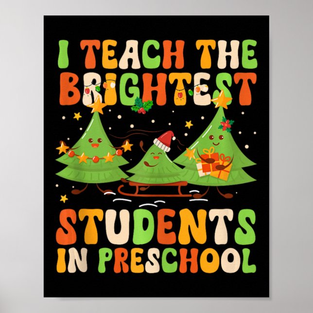 Póster Estudiantes más brillantes Navidades Profesores de (Frente)