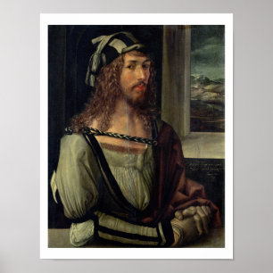 Póster Estudie para el autorretrato con un guante, c.1498