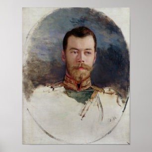 Póster Estudie para un retrato del Tsar Nicolás II 1898
