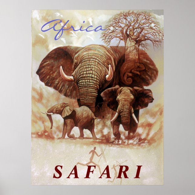 Póster Estudio Africa Safari-Ele (Frente)