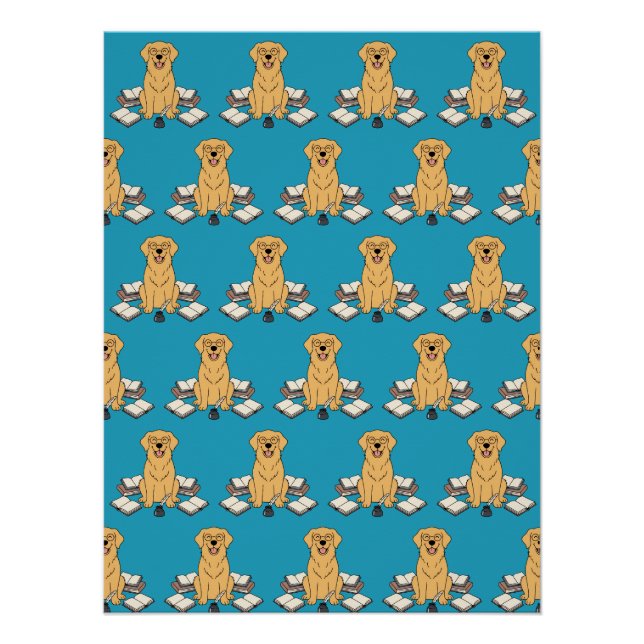 Póster Estudio de Arte Creativo del Perro de Oro Intelige (Anverso)