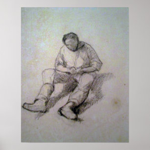 Póster Estudio de Caillebotte
