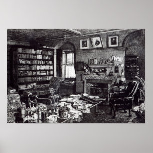 Póster Estudio de Charles Darwin en Down House, 1882