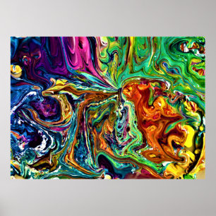 Póster Estudio de color abstracto 1,