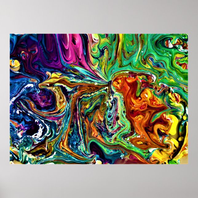 Póster Estudio de color abstracto 1, (Frente)