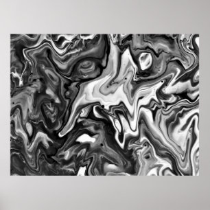 Póster Estudio de color abstracto 132 / Noir,