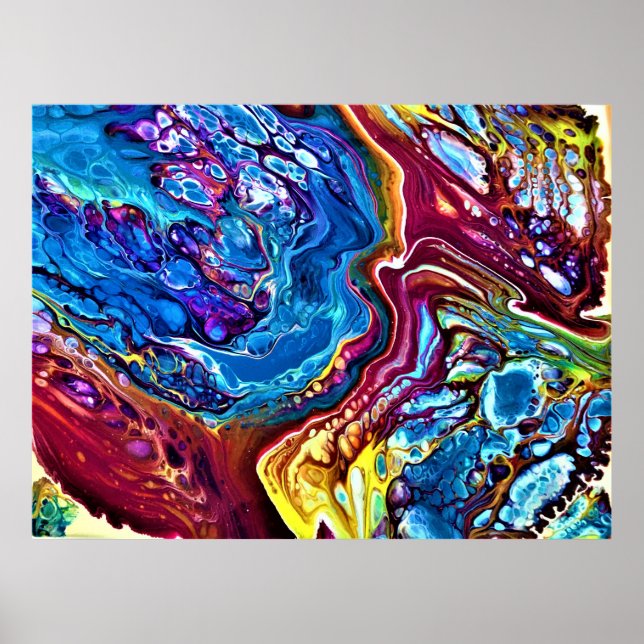 Póster Estudio de color abstracto 147, (Frente)