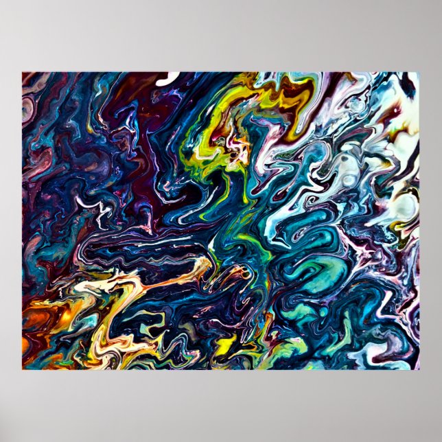 Póster Estudio de color abstracto 155, (Frente)