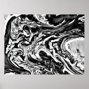 Póster Estudio de color abstracto 16 / Noir,