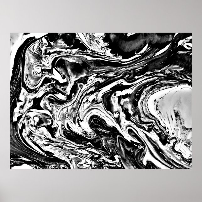 Póster Estudio de color abstracto 16 / Noir, (Frente)