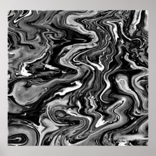Póster Estudio de color abstracto 297 / Noir,
